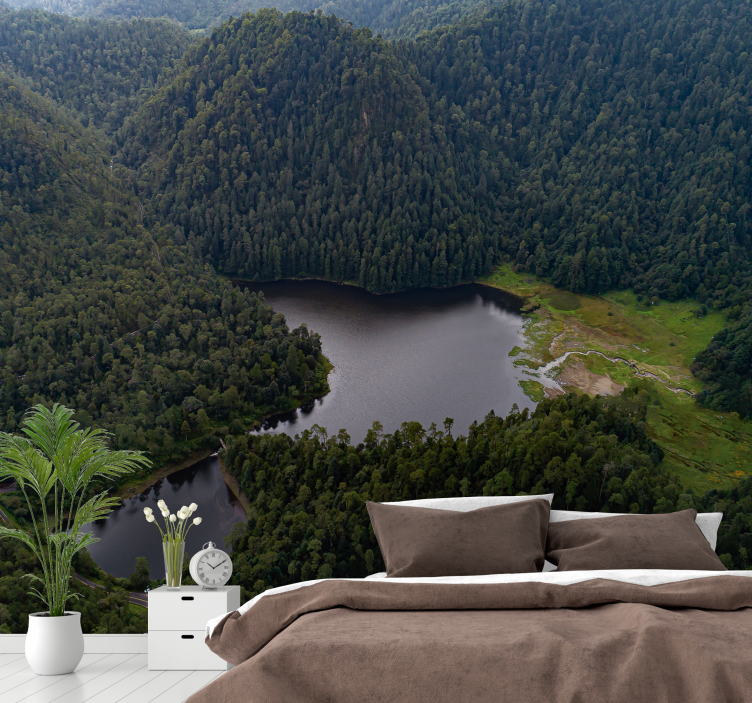 Fotomurale paesaggi serenità del lago di montagna - TenStickers