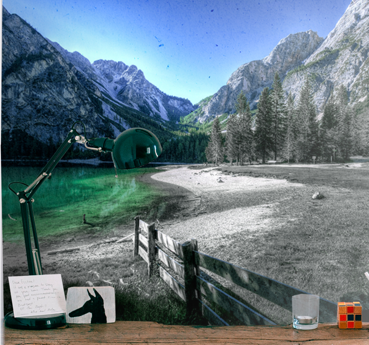 Fotomurale paesaggi serenità del lago montano - TenStickers