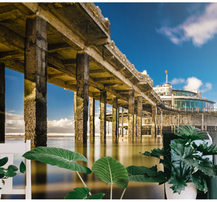 Fotomurale paesaggi serenità del molo costiero - TenStickers