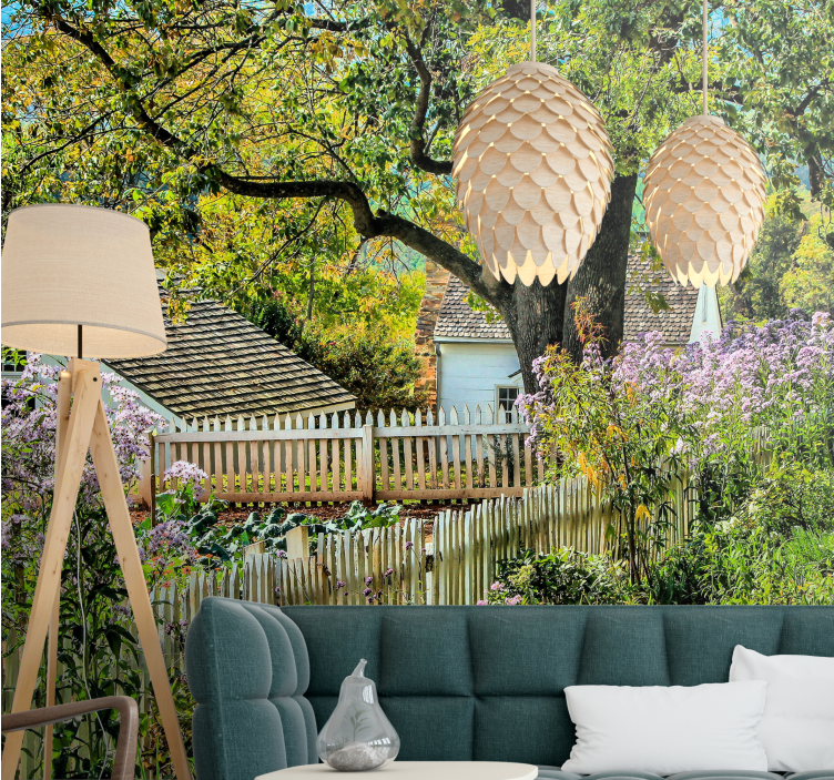 Fotomurale paesaggi vista di un giardino sereno - TenStickers