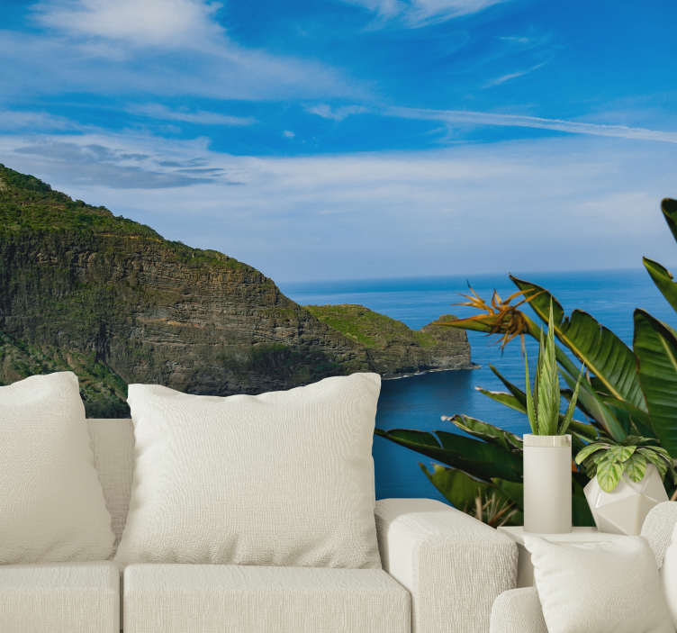 Fotomurale paesaggi vista montagna e mare - TenStickers