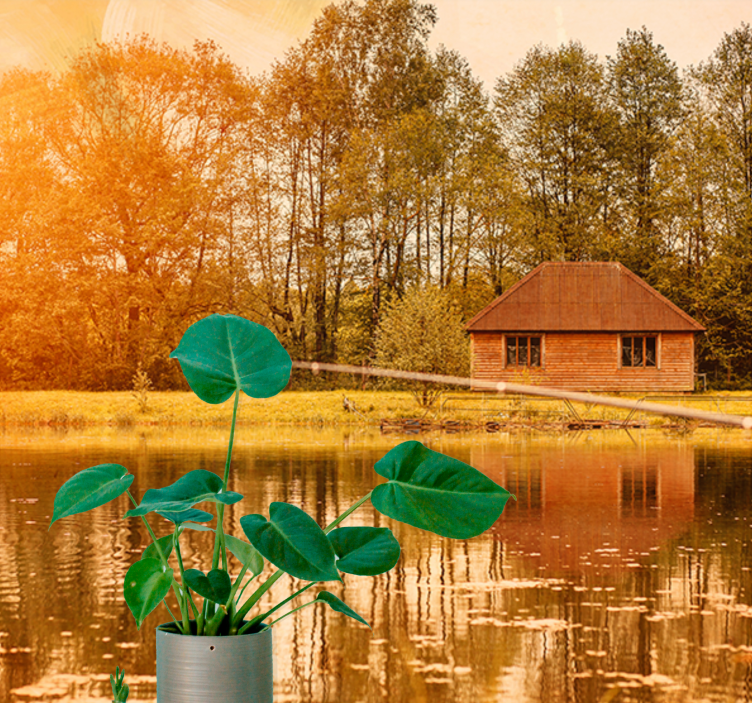 Fotomurale paesaggi vista serena sul lago - TenStickers