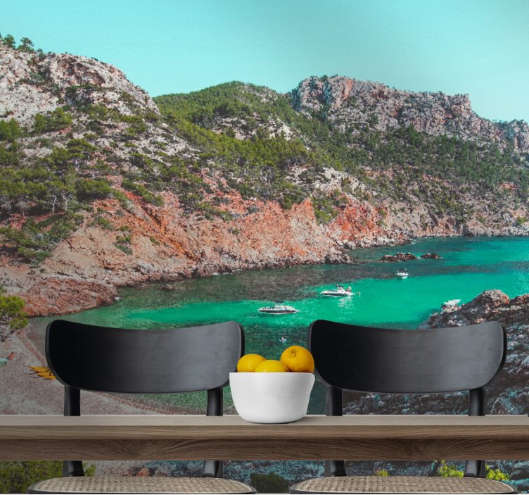 Fotomurale paesaggi vista sul mare di cove - TenStickers