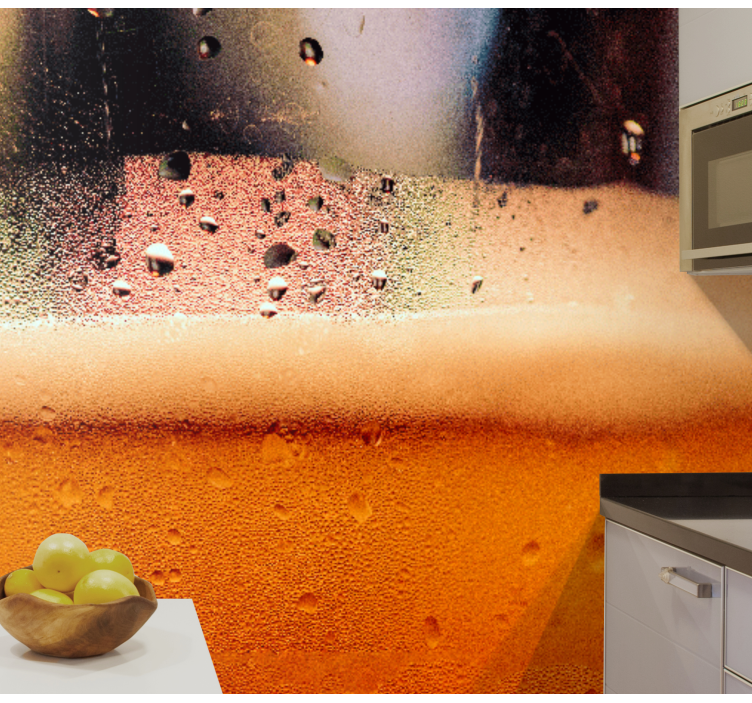 Fotomurale per cucina liquido di birra - TenStickers