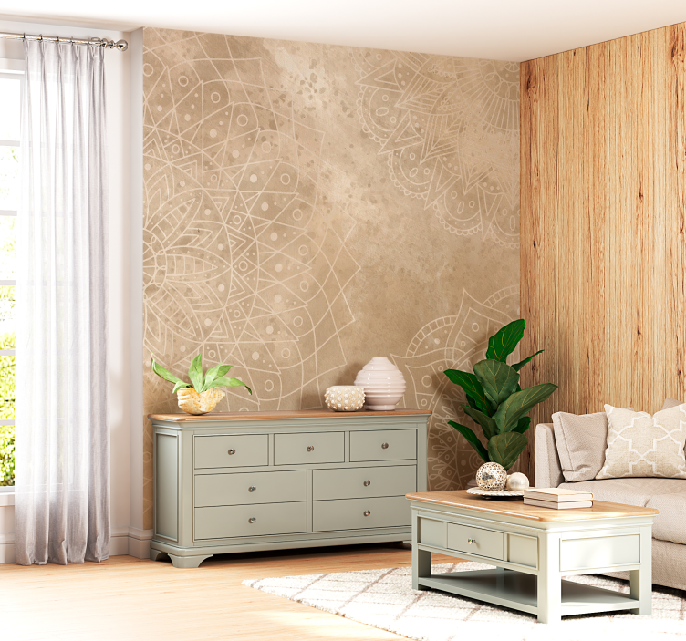 Fotomurale salotto mandala vintage - TenStickers