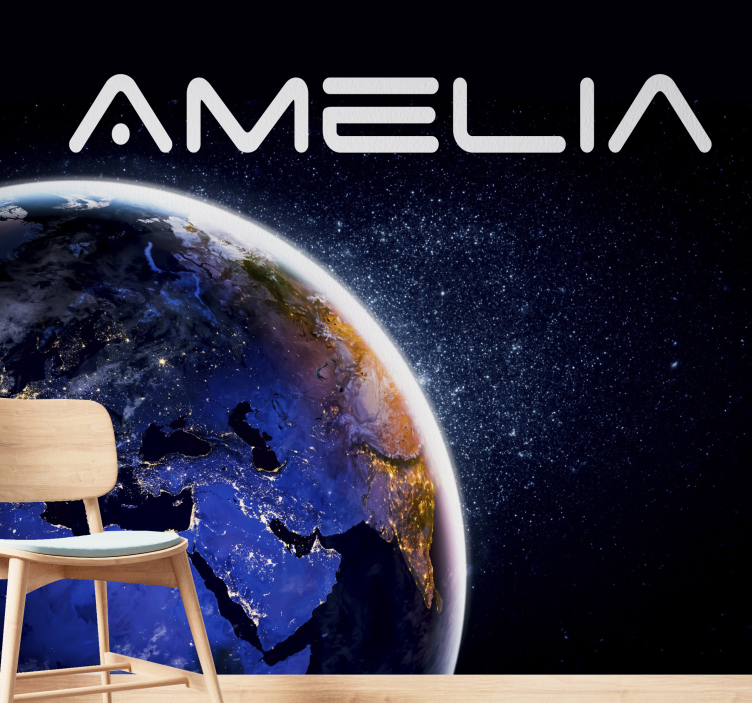 Fotomurale spaziale globo e stelle - TenStickers