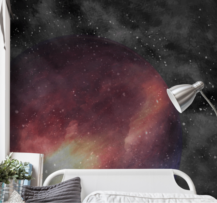 Fotomurale spaziale sfera celestiale viola - TenStickers