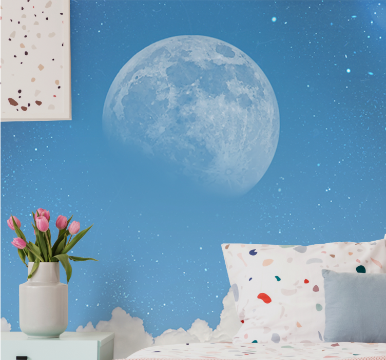 Fotomurale spaziale skyline serale lunare - TenStickers