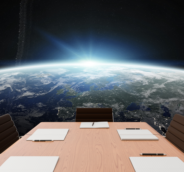 Fotomurale spaziale vista prospettica della terra - TenStickers