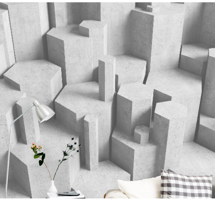 Fotomurale textures forme geometriche in cemento - TenStickers