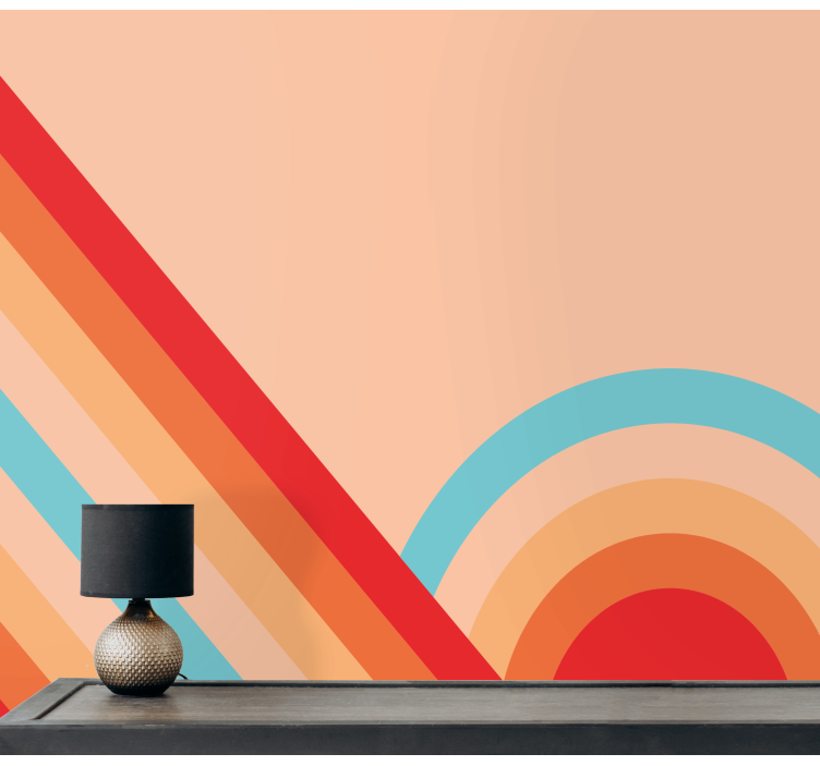 Fotomurale textures motivi geometrici retro - TenStickers