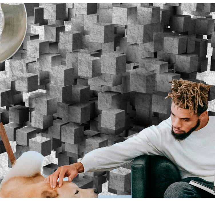 Fotomurale textures motivo a superficie cubica - TenStickers