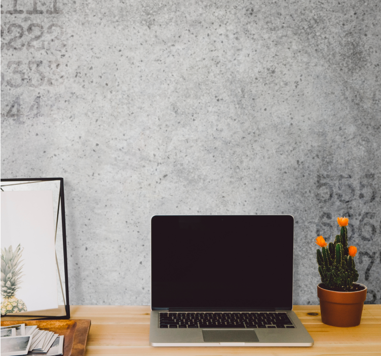 Fotomurali pietra sfondo con motivi in cemento - TenStickers