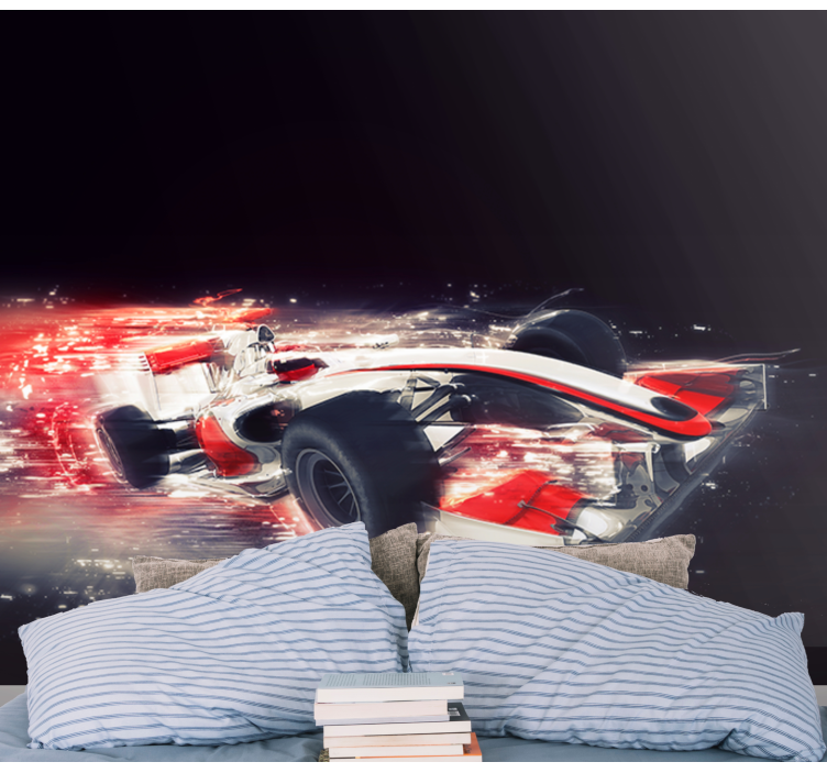 Fotomurale veicoli auto da corsa in movimento - TenStickers