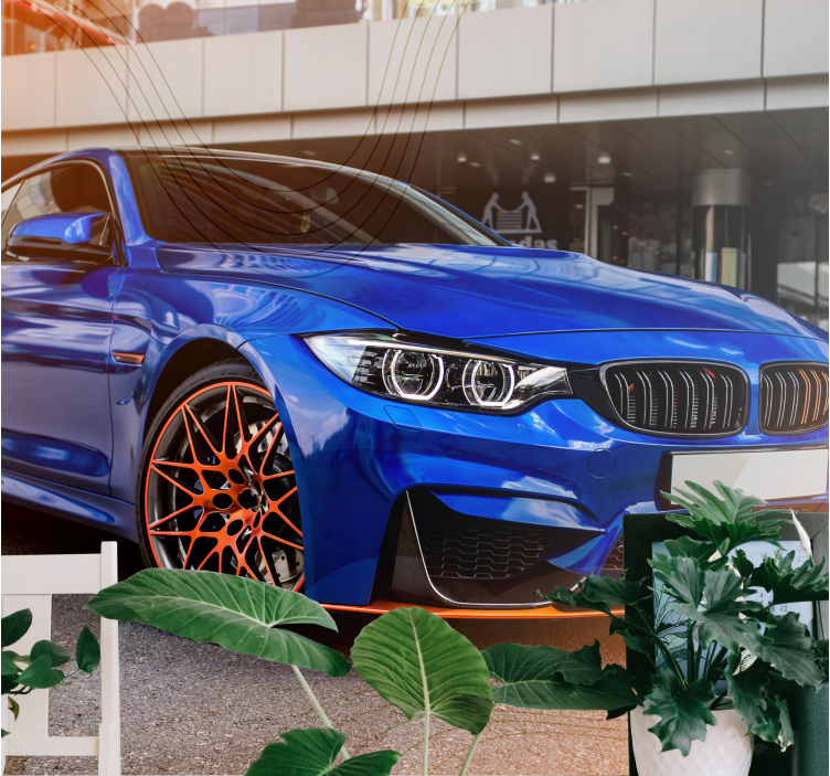 Fotomurale veicoli auto sportiva blu - TenStickers