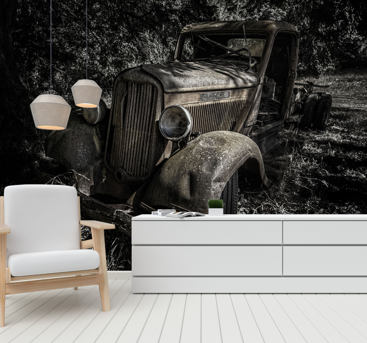 Fotomurale veicoli camion d'epoca arrugginito - TenStickers