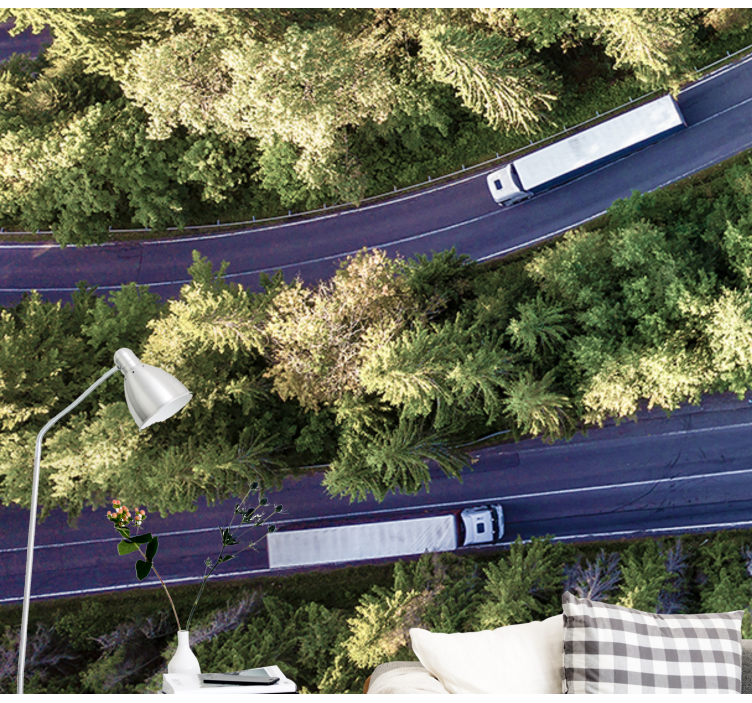 Fotomurale veicoli camion in autostrada - TenStickers