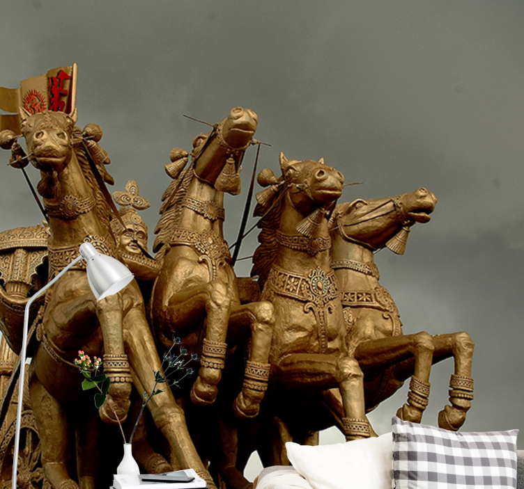 Fotomurale veicoli cavalli di carro storici - TenStickers