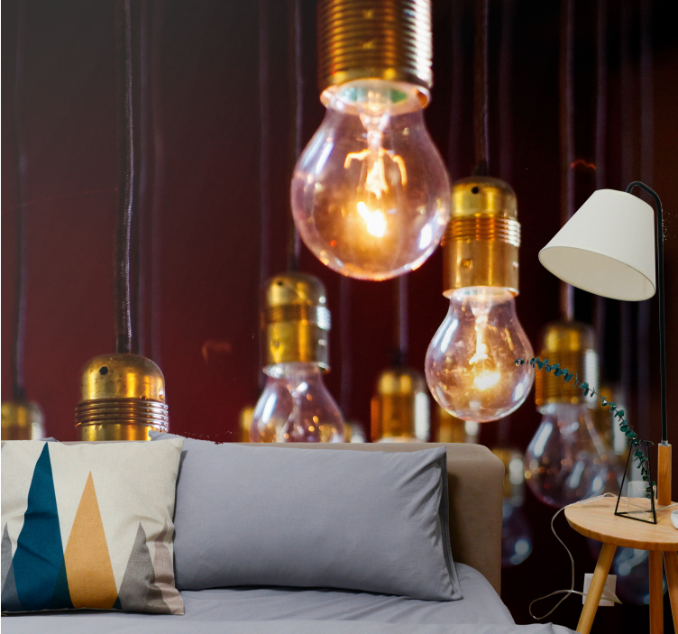 Fotomurale veicoli cluster di lampadine edison - TenStickers