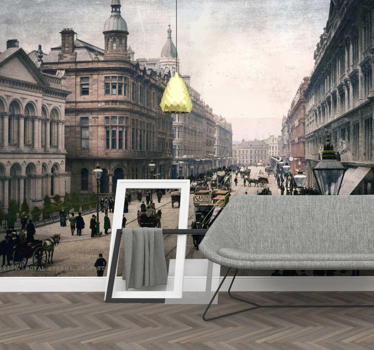 Spettacolare fotomurale della città di Belfast - TenStickers