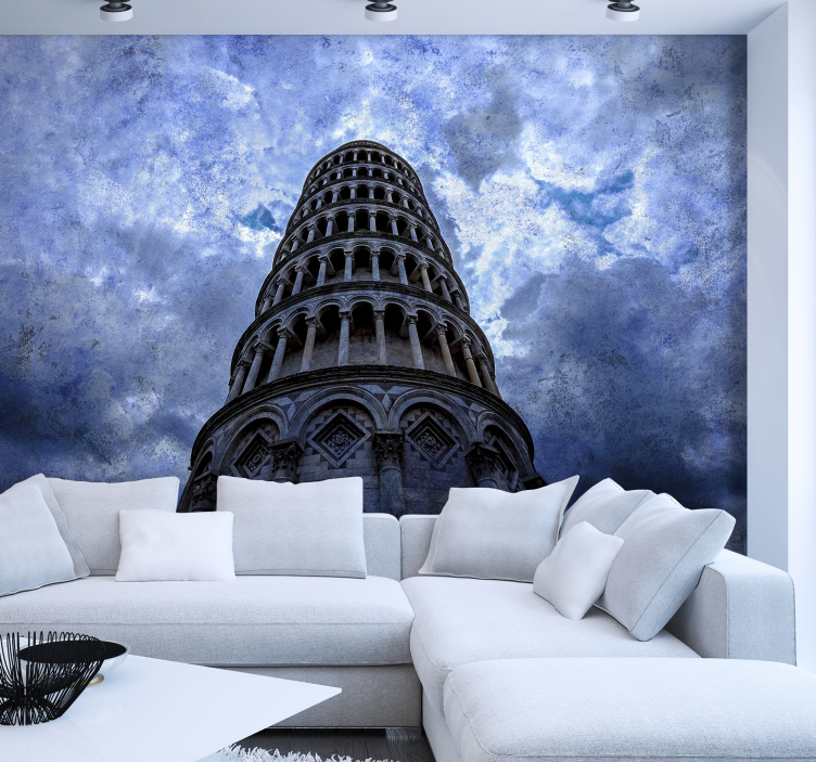 Bellissimo fotomurale 3D della  torre di Pisa - TenStickers