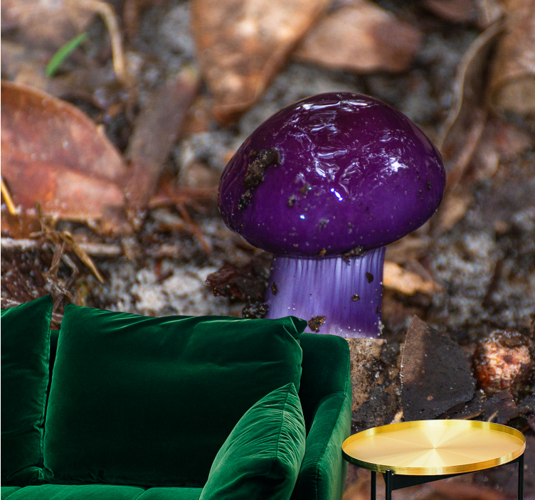 Fotomurali fiori diversi germoglio di fungo viola - TenStickers