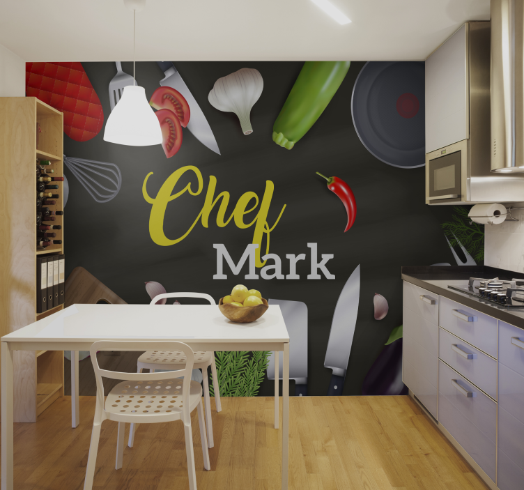 Fotomurali frasi opzione di personalizzazione dello chef - TenStickers