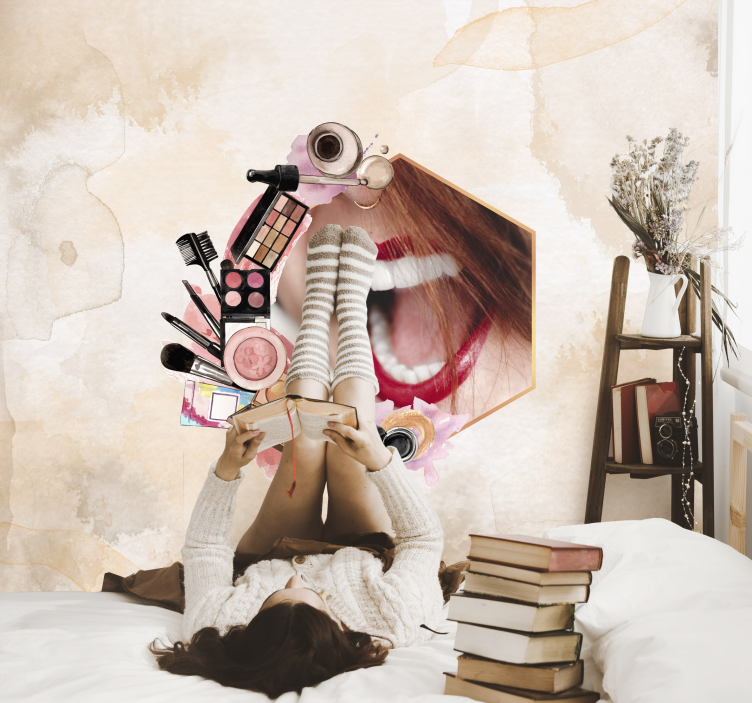 Fotomurali frasi prodotti di bellezza essenziali alla moda - TenStickers