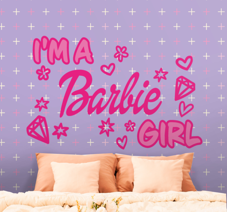 Fotomurali frasi sono una ragazza barbie - TenStickers
