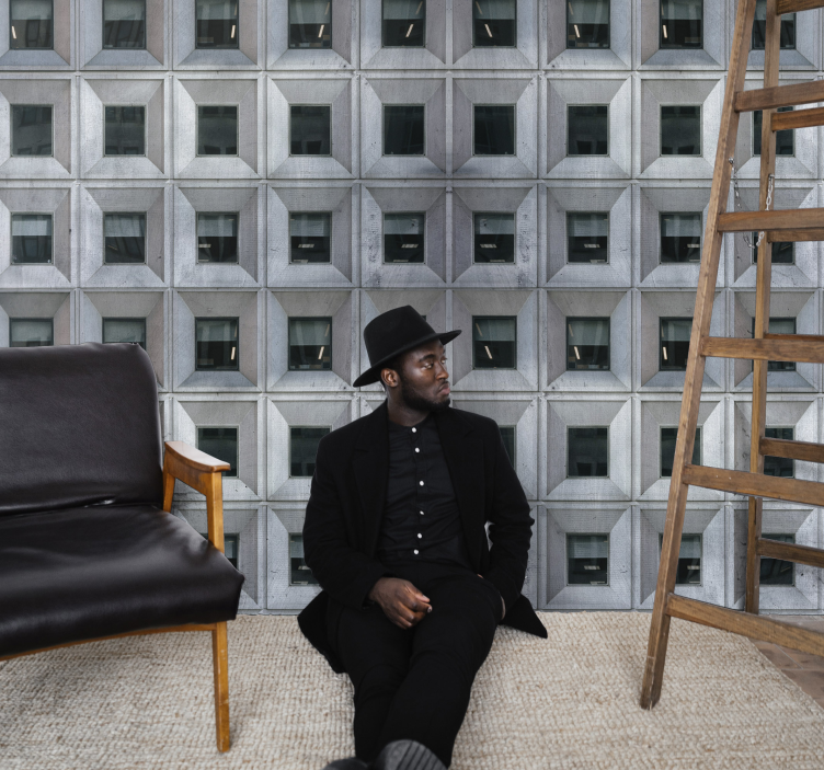 Fotomurale grigio effetto brutalista - TenStickers