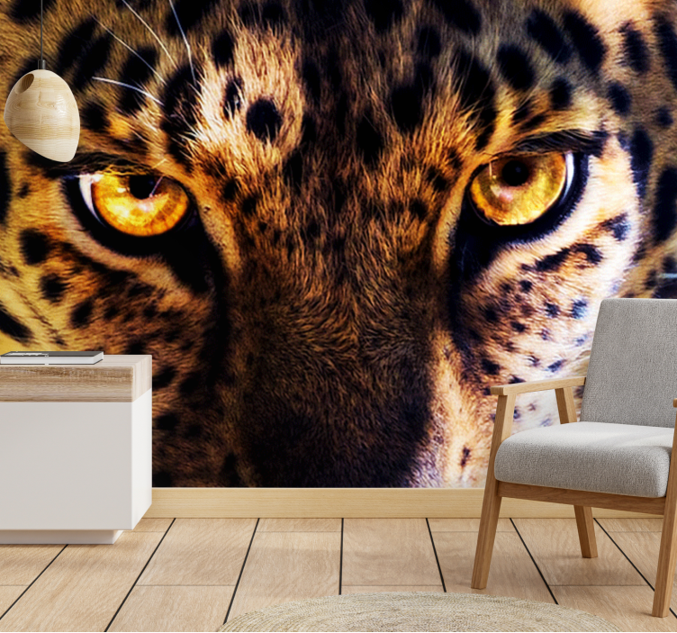 Fotomurali leone sguardo regale del leopardo - TenStickers