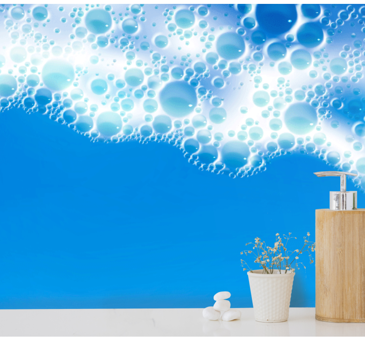 Fotomurali natura design onde bolle - TenStickers