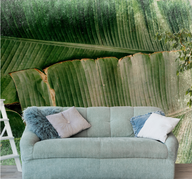 Fotomurali natura foglie vibranti a strati - TenStickers