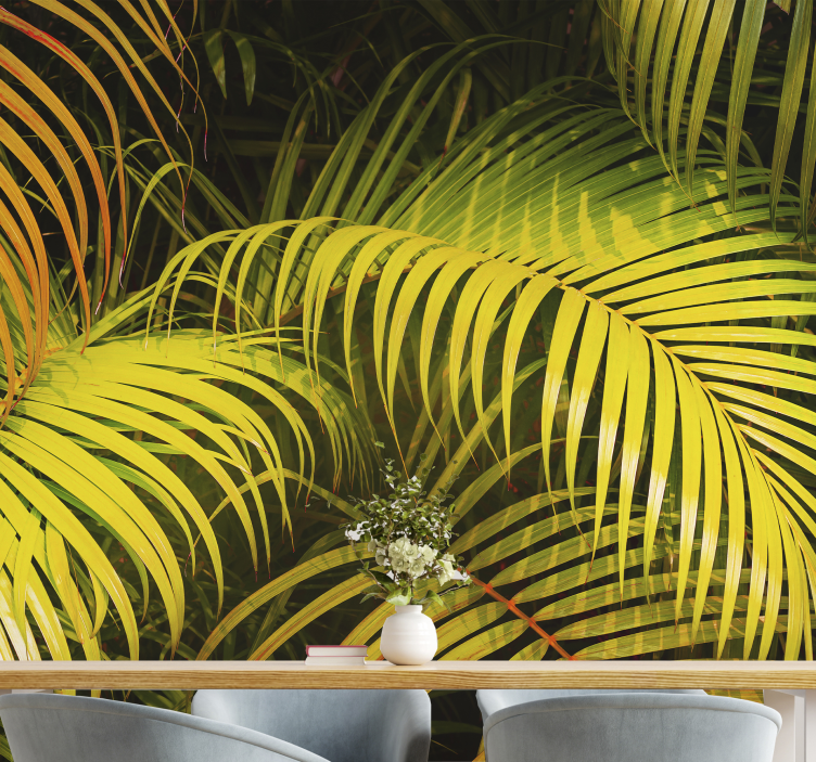 Fotomurali natura lussureggiante esposizione di vegetazione - TenStickers