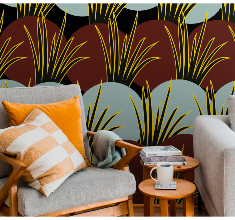 Fotomurali natura motivi di erba stilizzati - TenStickers