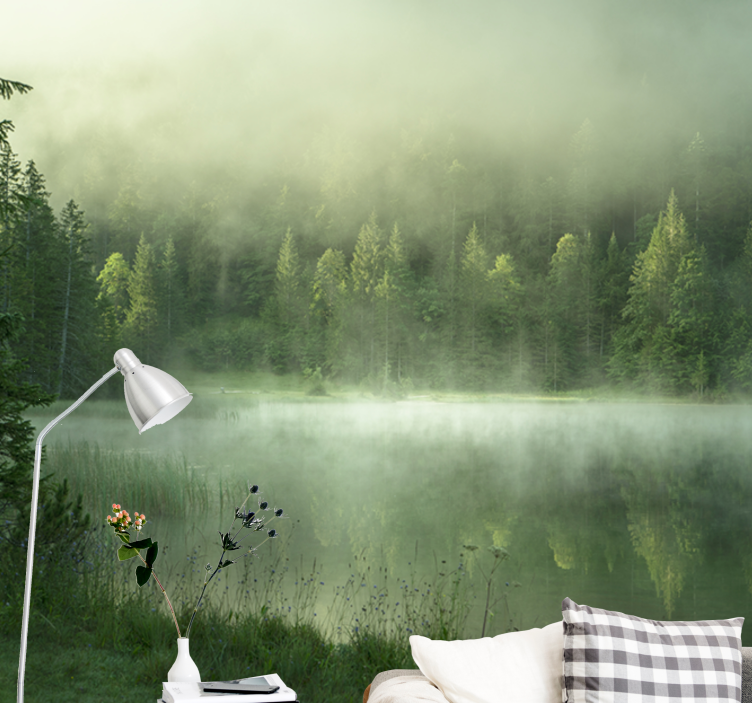 Fotomurali natura riflesso di lago misty - TenStickers