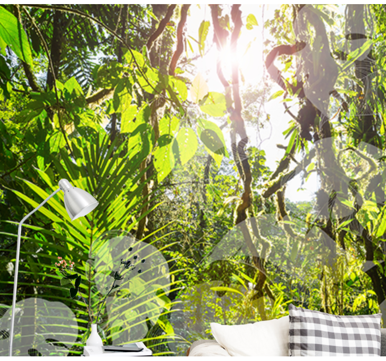 Fotomurali natura rifugio nel verde lussureggiante - TenStickers