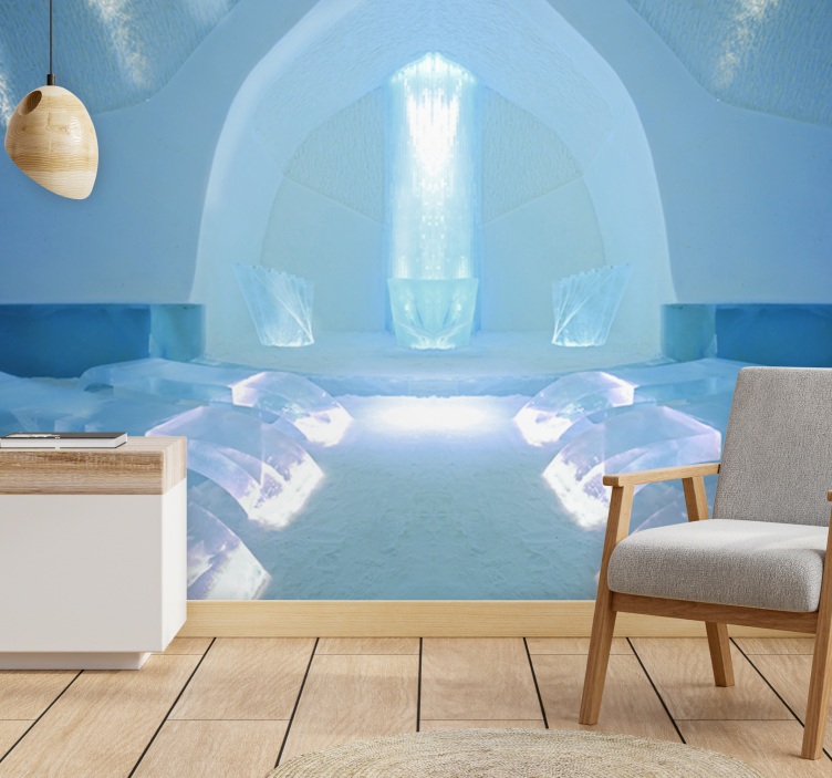 Fotomurali natura santuario di cristallo di ghiaccio - TenStickers
