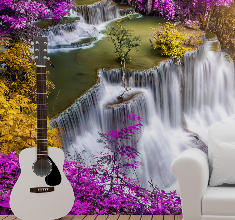 Fotomurali natura scena di cascata fluente - TenStickers