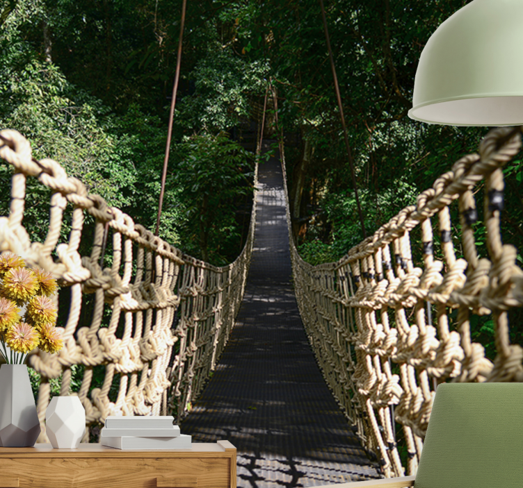 Fotomurali natura sentiero sospeso nella foresta - TenStickers