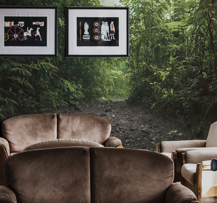 Fotomurali natura sentiero verde vibrante - TenStickers