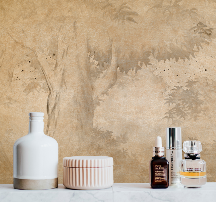 Fotomurali natura silhouette di alberi - TenStickers