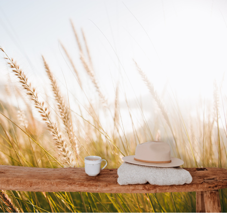 Fotomurali natura vento di graminacee soffici - TenStickers