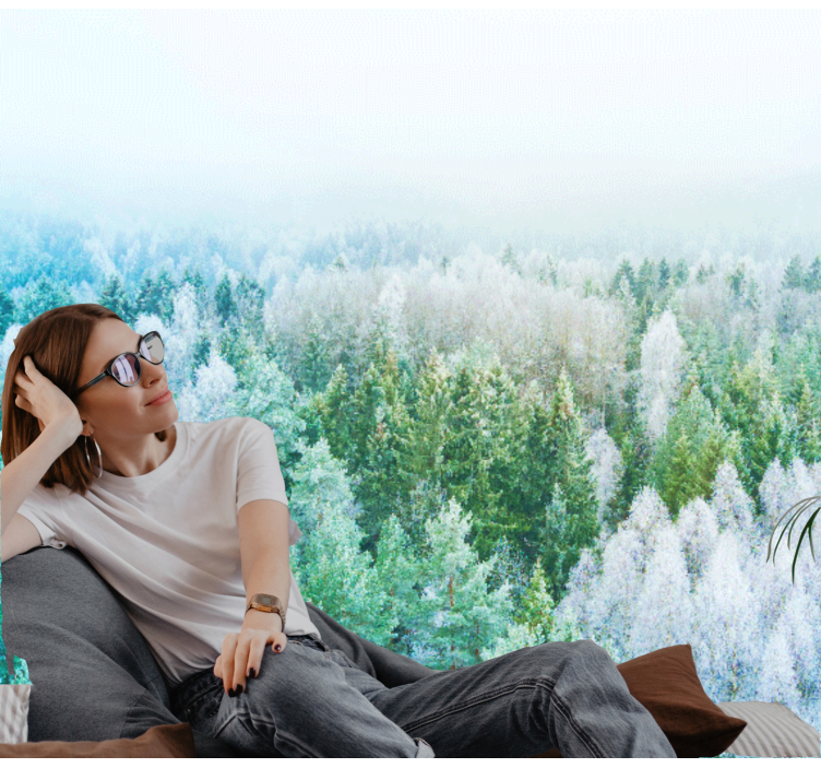 Fotomurali natura vista del paesaggio della foresta - TenStickers