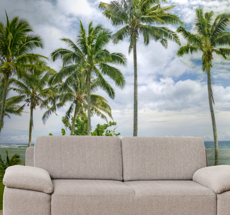 Fotomurali natura vista delle palme tropicali - TenStickers