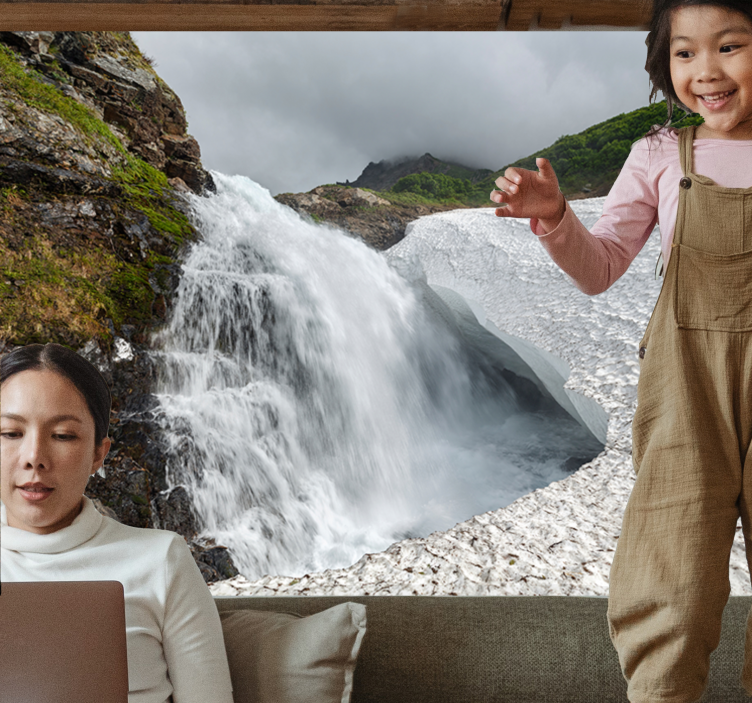 Fotomurali natura vista panoramica cascata - TenStickers