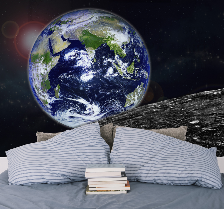 Incredibile fotomurale con vista pianeta Terra - TenStickers