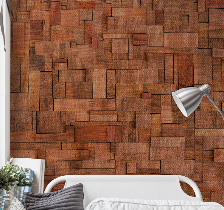 Fotomurali pietra assi di legno testurizzate - TenStickers