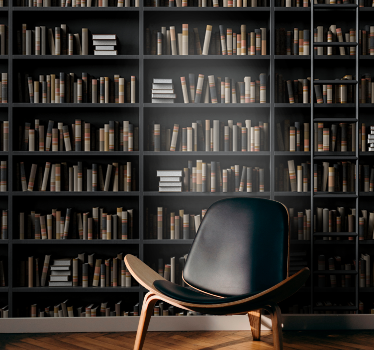 Fotomurali pietra assortimento di libri biblioteca - TenStickers