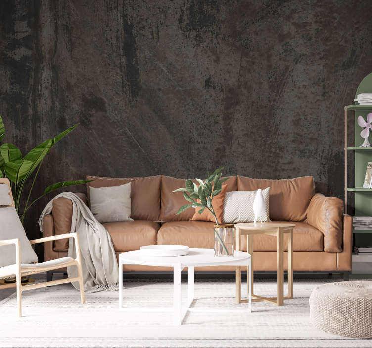 Fotomurale textures effetto ferroso con grigio - TenStickers